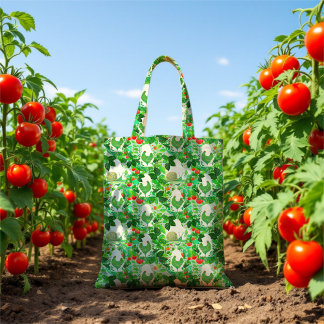 Tissu Jardin de tomates surcultivé
