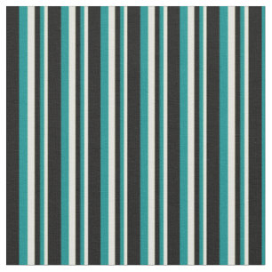 Tissu Jaune clair, cyan foncé et Motif noir
