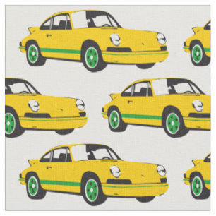 Tissu jaune classique de voiture de sport