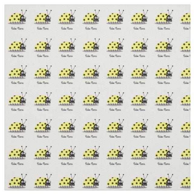 Tissu Jaune de Ladybug (Échantillon)