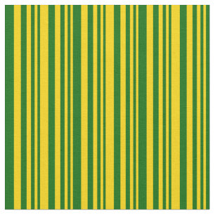 Tissu Jaune et vert foncé Motif linéaire/rayé