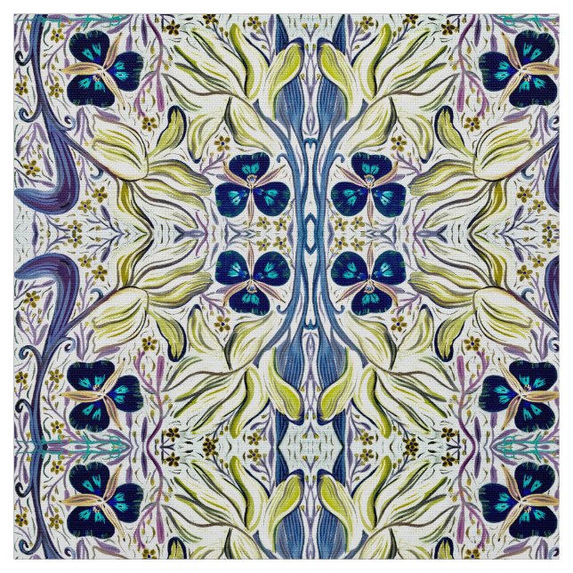 Tissu jaune Iris (Échantillon)