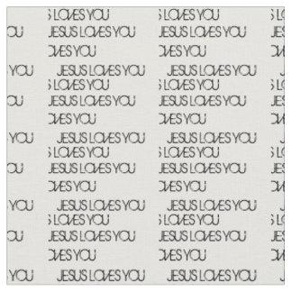 Tissu Jesus t'aime Black Grunge Font White