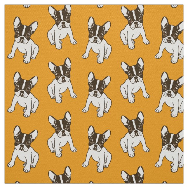 Tissu Jeu avec moi conception de Frenchie (Échantillon)