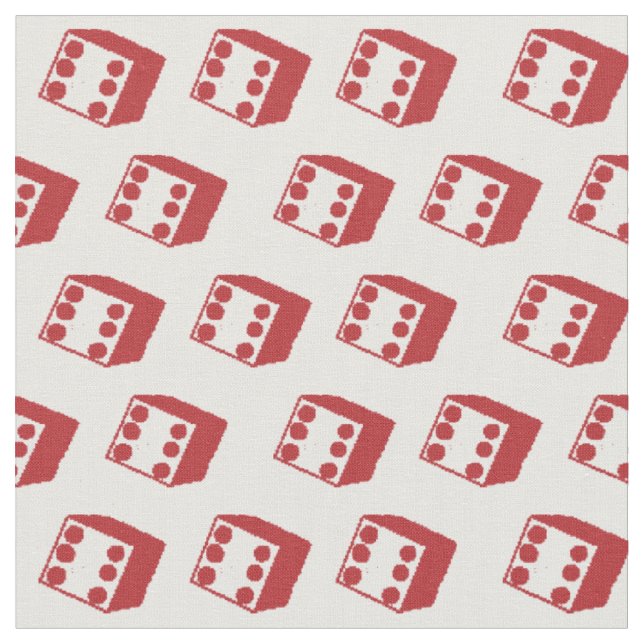 Tissu Jeu de dés rouges (Fermer)