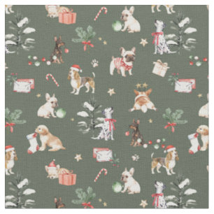 Tissu Joie de Noël Paws vacances magique hiver nurser