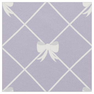 Tissu Joli motif de treillis à ruban violet