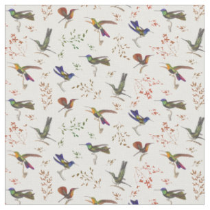 Tissu Joli Petit Colibri Floral