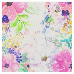 Tissu Jolie aquarelle Floral Peinture à la main