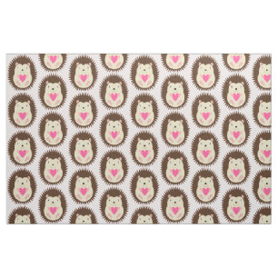 Tissu Jolie bébé fille hérisson motif rose