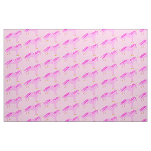Tissu Jolie fille rose bébé licorne