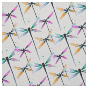 Tissu Jolie libellule aquarelle illustration