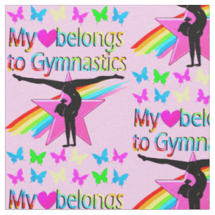 TISSU JOLIMENT MON COEUR APPARTIENT À GYMNASTICS RAINBOW