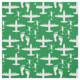 Tissu Jolly Green Secourir Team Motif Fabric