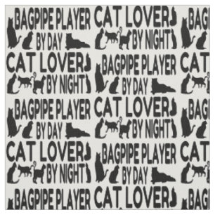 Tissu Joueur Amoureux des chats Bagpipe