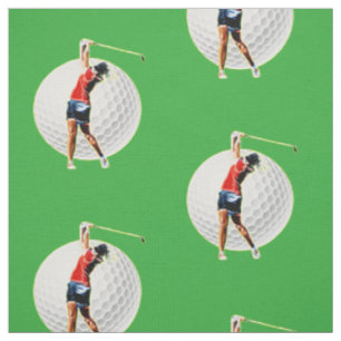 Tissu Joueur de golf psychédélique rougeoyant avec la