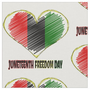 Tissu joyeux coeur du drapeau africain de la junte