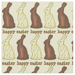 Tissu Joyeux lapin lapin au chocolat de Pâques lapins au