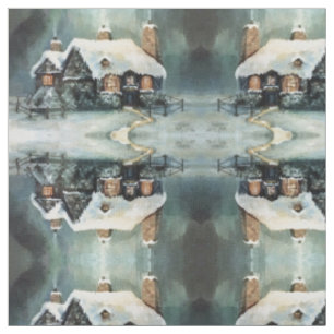 Tissu Joyeux Noël Y'All merveilleuse nuit d'hiver