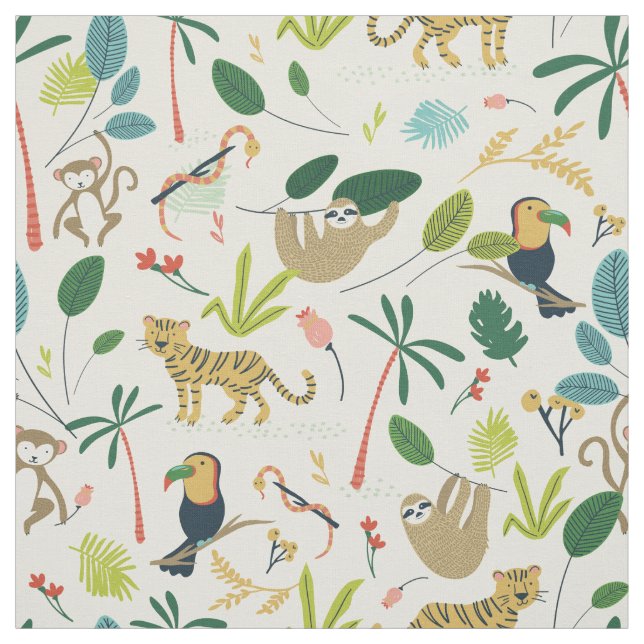 Tissu Jungle luxuriante (Échantillon)