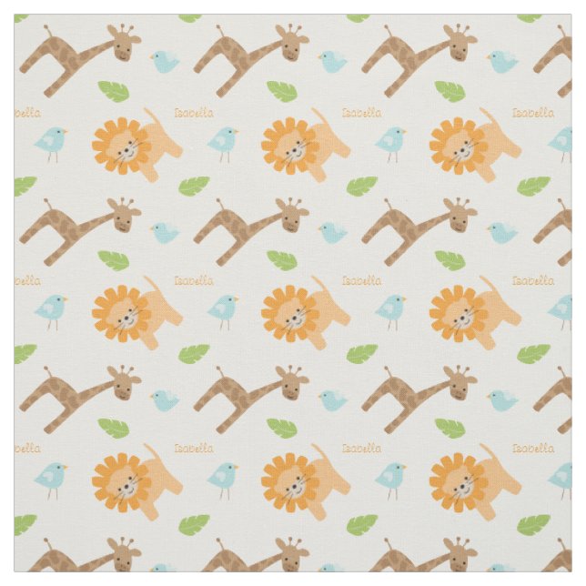 Tissu Jungle personnalisée d'animaux de safari orientée (Échantillon)