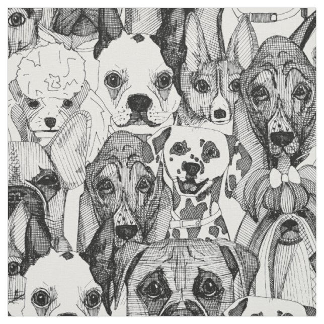 Tissu juste chiens (Échantillon)