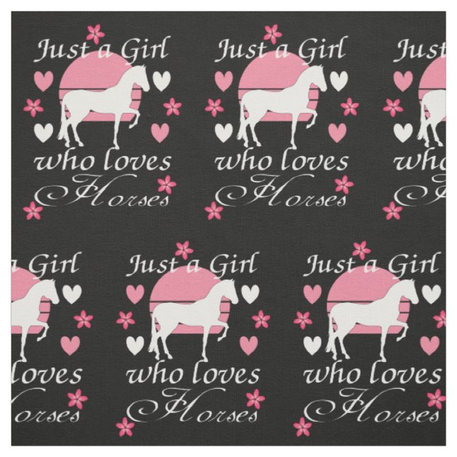 Tissu Juste Une Fille Qui Aime Les Chevaux (Échantillon)