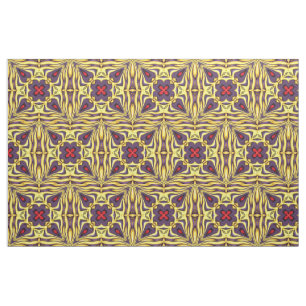 Tissu Kaléidoscope de cru de jaune de pourpre royal