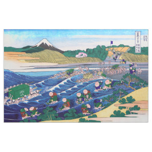 Tissu Katsushika Hokusai - Fuji from Kanaya on Tokaido