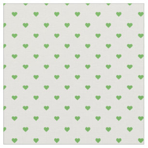 Tissu Kelly Green Polka Dot Hearts