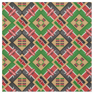 Tissu Kenya : Drapeau et mode de tissus tendance GLD