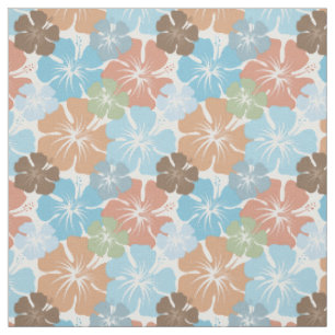 Tissu Ketmie hawaïenne florale