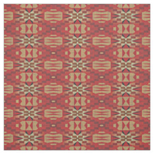 Tissu Khaki Brown Orange Rouge Taupe Beige Ethnie