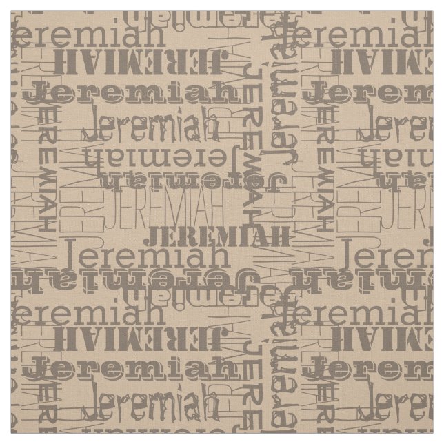 Tissu Khaki Mushroom Nom moderne Collage (Échantillon)