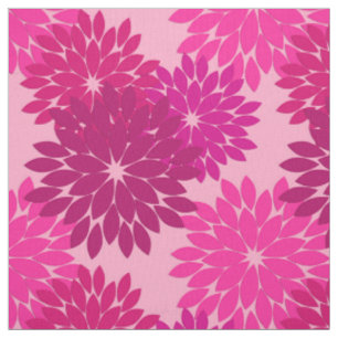 Tissu Kimono floral moderne Imprimer, rose, fuchsia et v