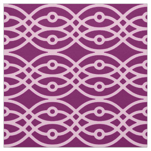 Tissu Kimono imprimé, prune et rose