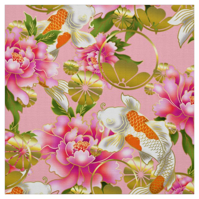 Tissu kimono motif japonais (Échantillon)
