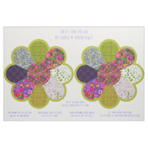 Tissu Kit de Coussin Fleur Rond de Style Quilt à Couper 
