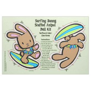 Tissu Kit et peluche surfants hawaïens de poupée de