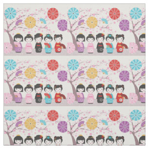 Tissu Kokeshi Dolls