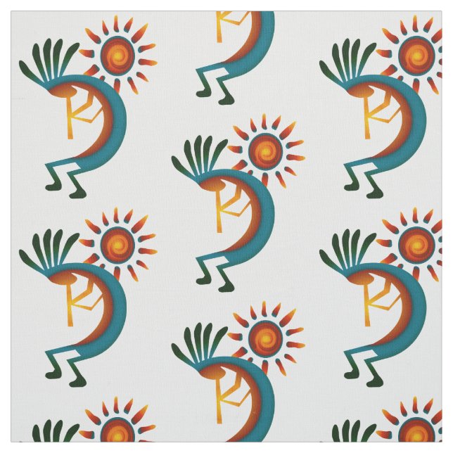 Tissu Kokopelli avec Sun (Échantillon)
