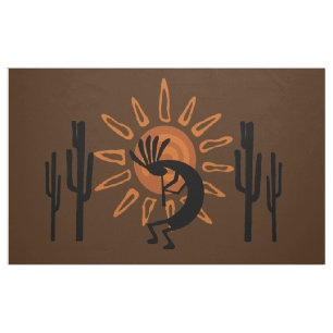Tissu Kokopelli Desert Sun Southwest Russe Brown DO-IT-Y