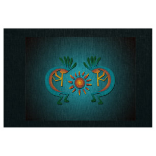 Tissu Kokopelli Sun Sud-Ouest Turquoise