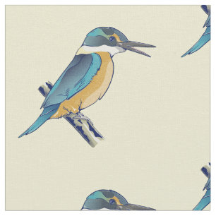 Tissu Kotare Kingfisher NZ BIRD
