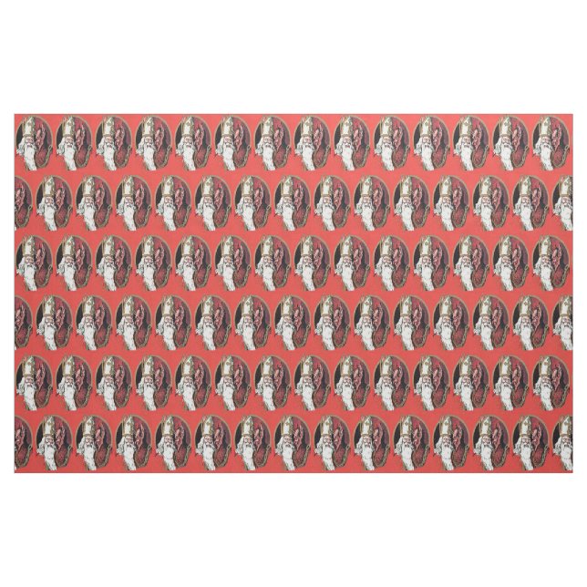 Tissu Krampus Saint Nicolas rouge (Yard)