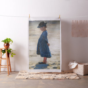 Tissu Kroyer - Petite fille debout sur Skagen Beach