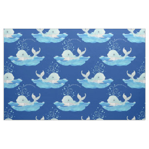 Tissu La baleine mignonne personnalisée de bébé de