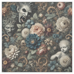 Tissu La crèche tombée - Carreau de déclaration gothique