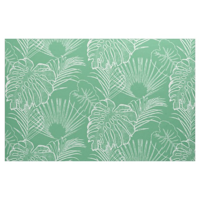 Tissu La forêt tropicale verte La jungle Feuilles Feuill (Fat Quarter)