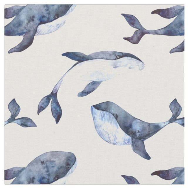 Tissu La plongée sous-marine des baleines bleues (Fermer)